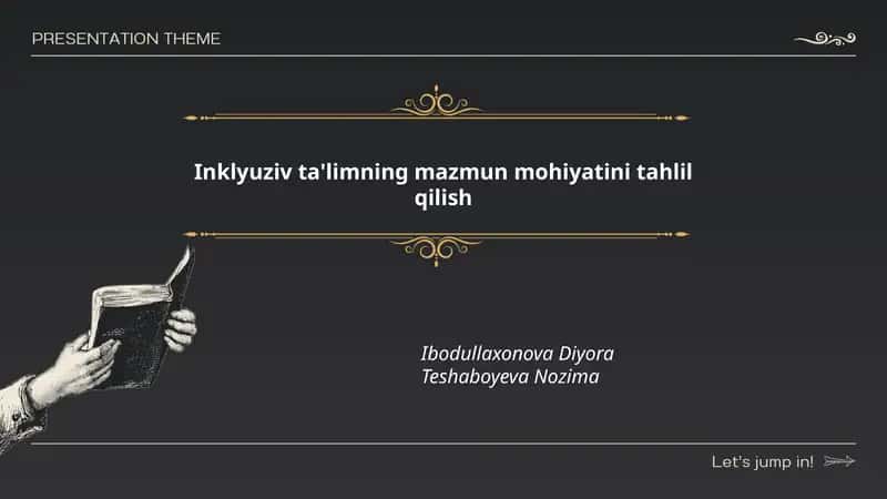 Inklyuziv ta'limning mazmun mohiyatini tahlil qilish 1