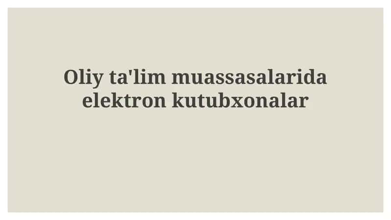 Elektron kutubxonalar 1