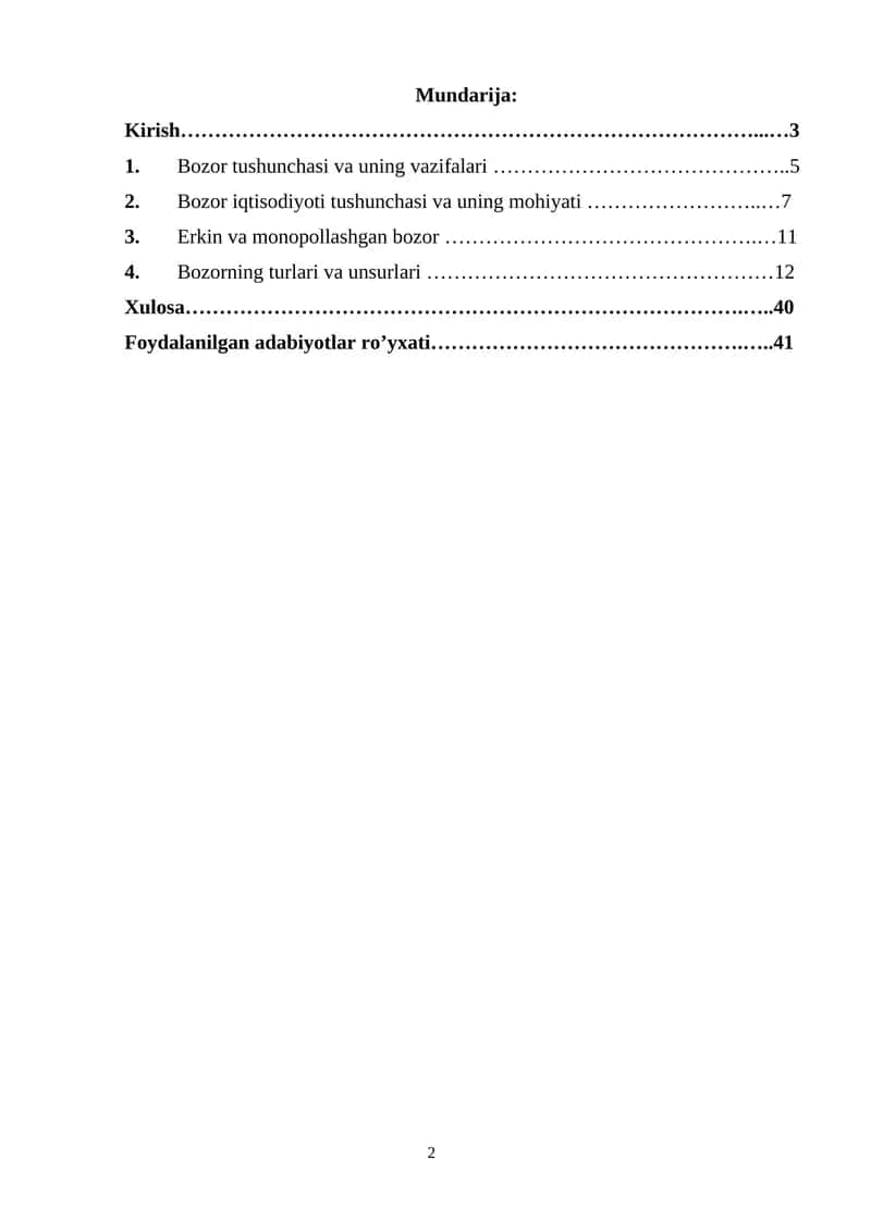 Bozor iqtisodiyoti 1