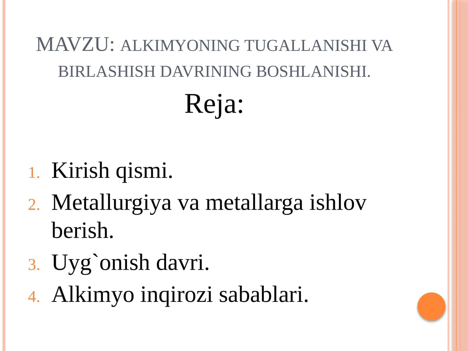 Alkimyoning Tugallanishi va Birlashish Davri 1