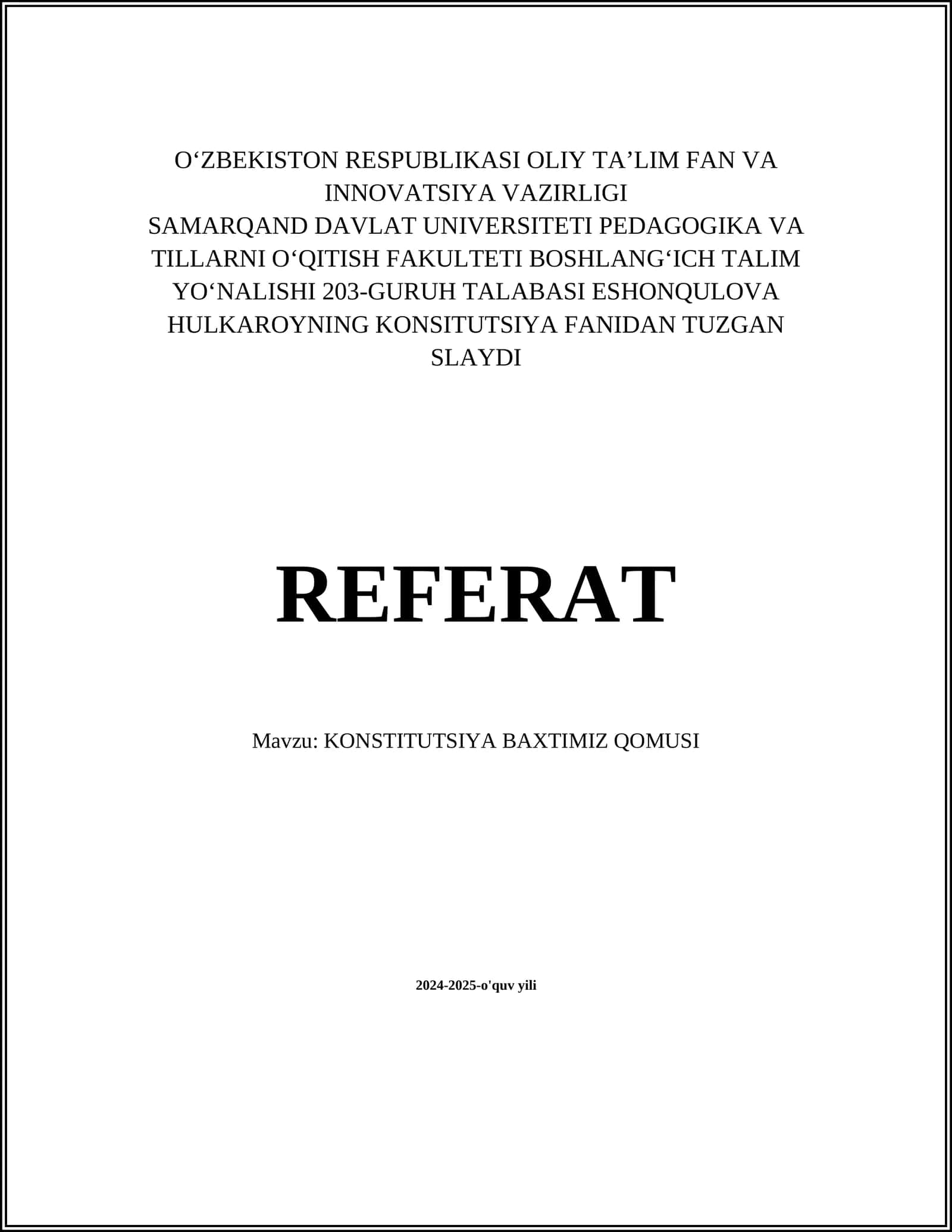 KONSTITUTSIYA BAXTIMIZ QOMUSI 1