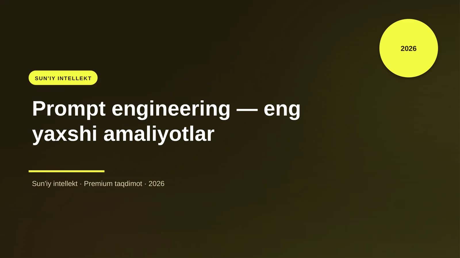 Prompt engineering — eng yaxshi amaliyotlar 1