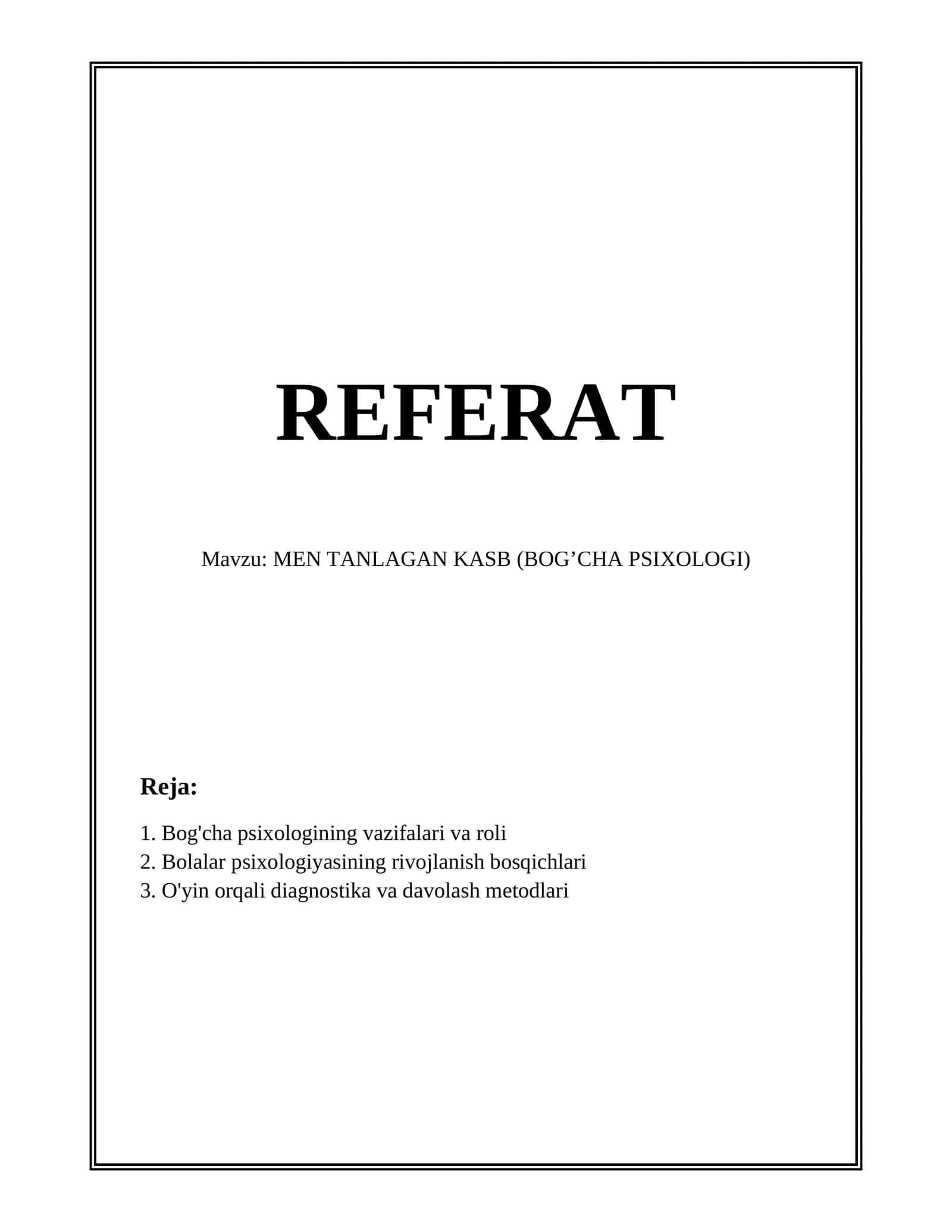 MEN TANLAGAN KASB (BOG’CHA PSIXOLOGI) 1