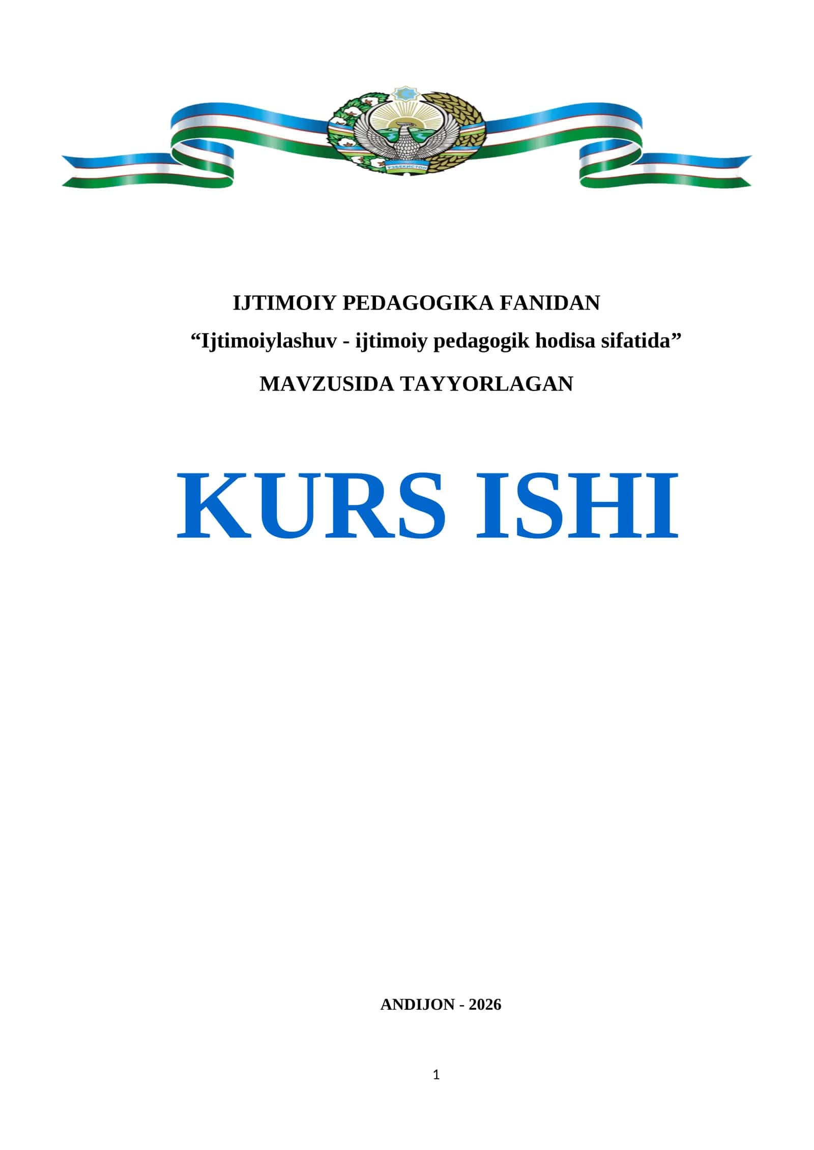 Ijtimoiylashuv - ijtimoiy pedagogik hodisa sifatida 1