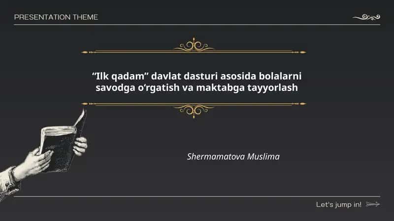 "Ilk qadam" davlat dasturi 1