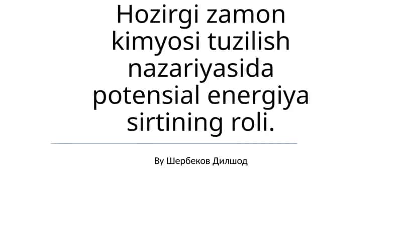 Zamonaviy Kompyuter Kimyosidagi Qo'llanmalar 1