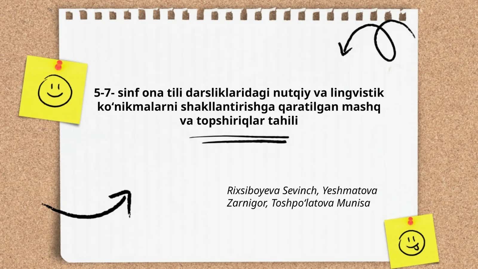 5-7- sinf ona tili darsliklaridagi nutqiy va lingvistik koʻnikmalarni shakllantirishga qaratilgan mashq va topshiriqlar tahili 1