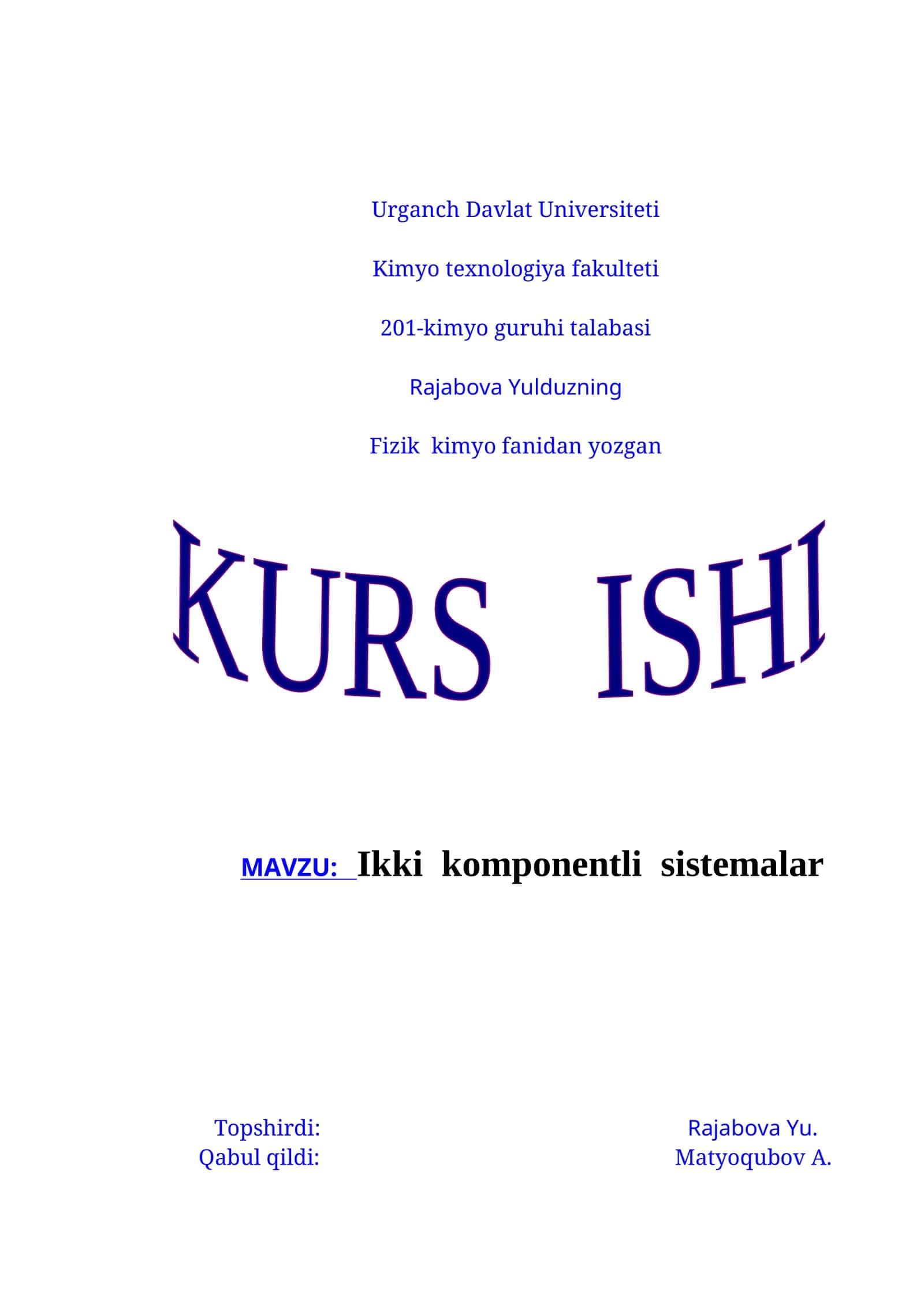 Ikki komponentli sistemalar 1