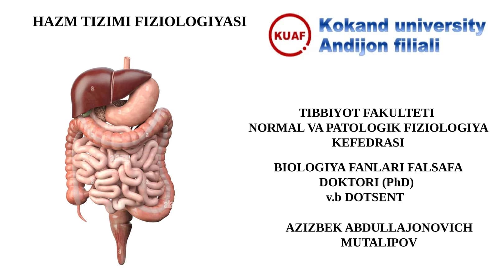 HAZM TIZIMI FIZIOLOGIYASI 1