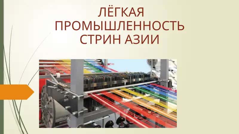 ЛЁГКАЯ ПРОМЫШЛЕННОСТЬСТРИН АЗИИ 1
