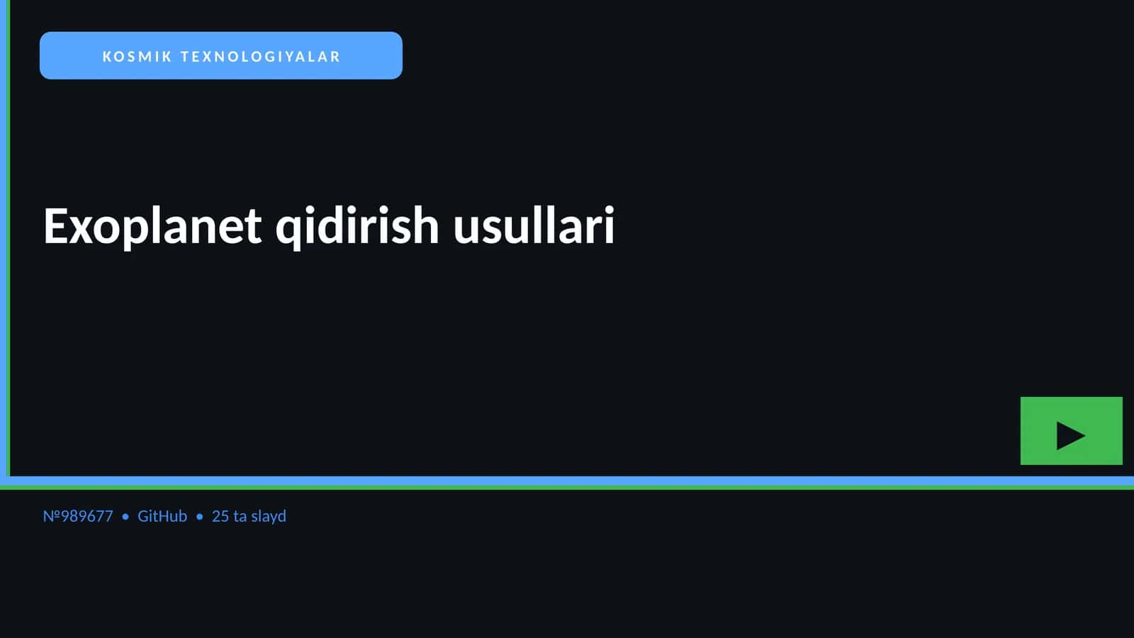 KOSMIK TEXNOLOGIYALAR 1
