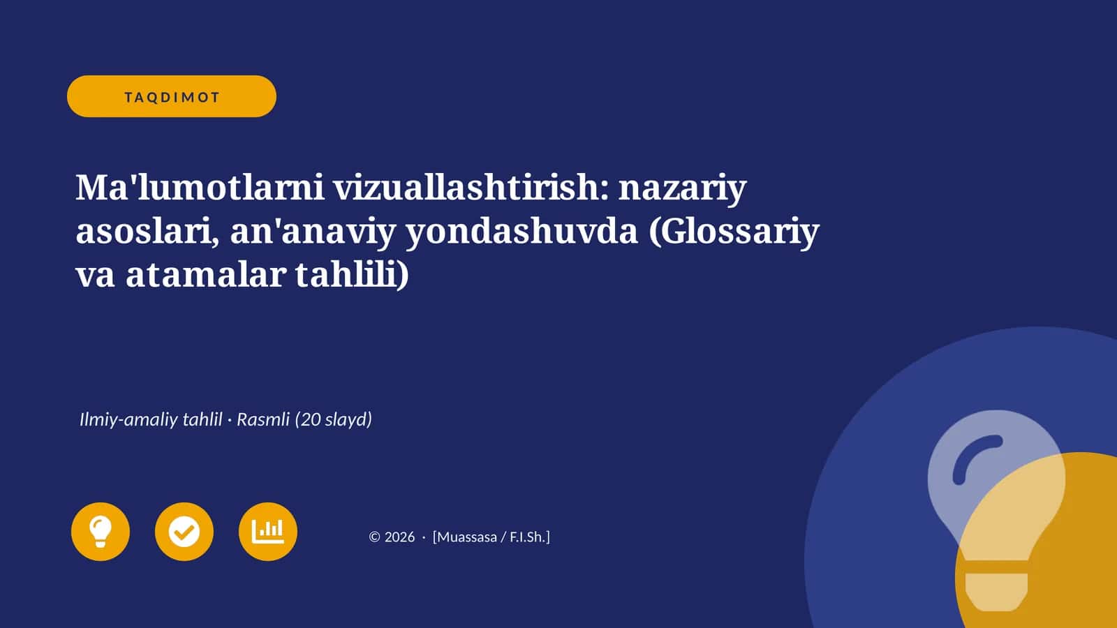 Ma'lumotlarni vizuallashtirish: nazariy asoslari, an'anaviy yondashuvda (Glossariy va atamalar tahlili) 1