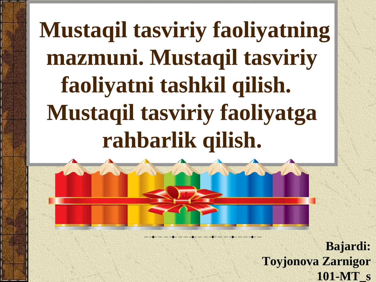 Bolalarning vizual faoliyatining maktabgacha yoshdagi bolaning axloqiy va ixtiyoriy rivojlanishiga ta'siri 1