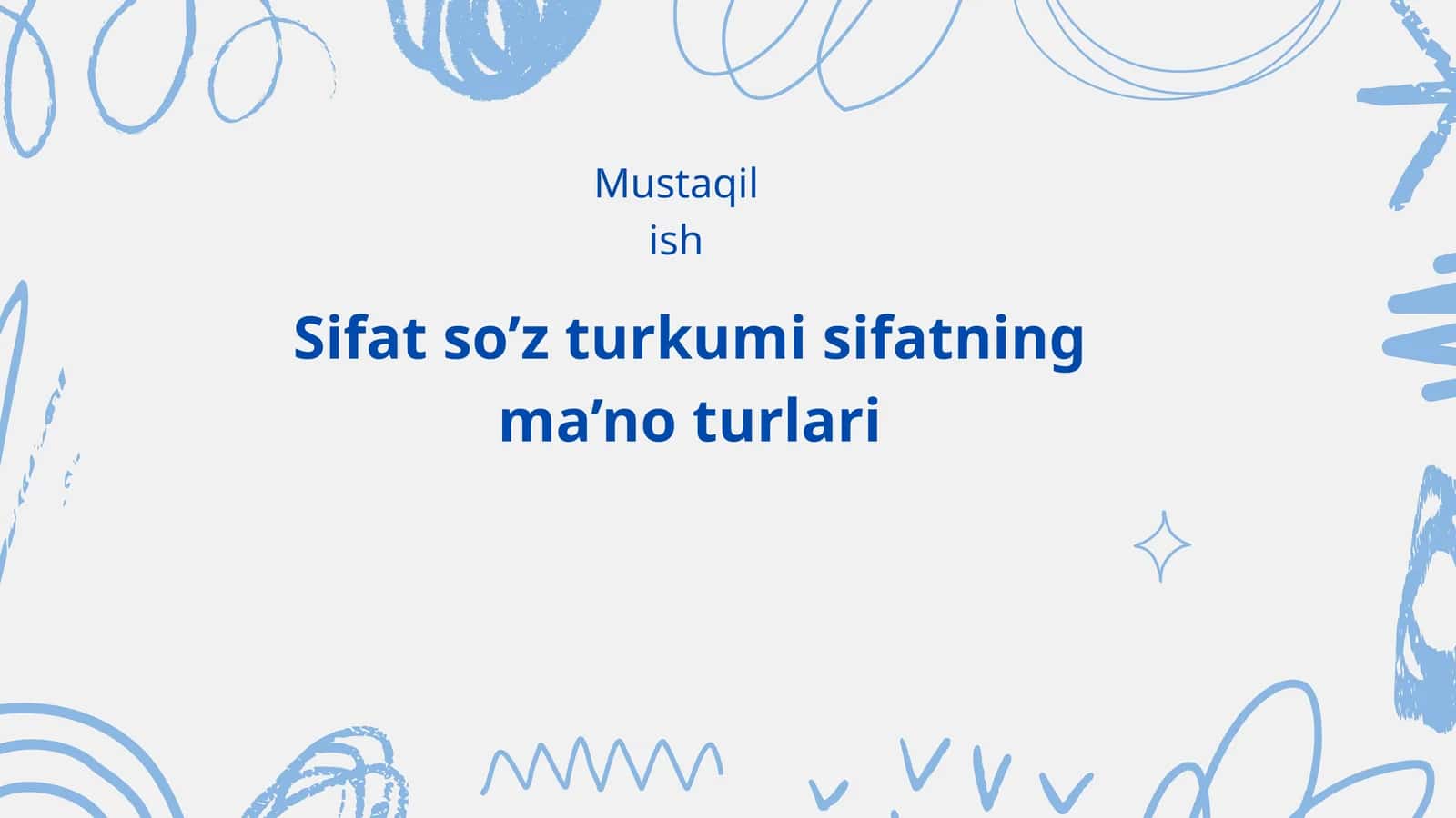 Sifat so’z turkumi sifatning ma’no turlari 1