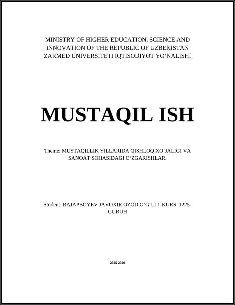 Land Reform and Privatization of Agricultural Land 1
