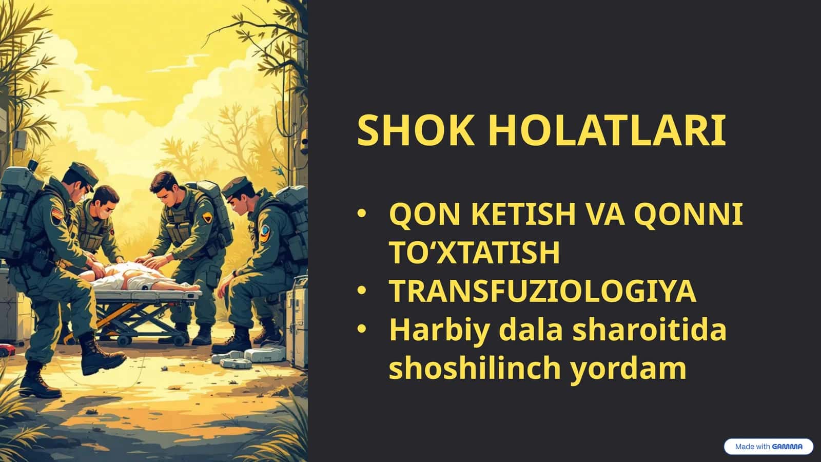 SHOK HOLATLARI 1