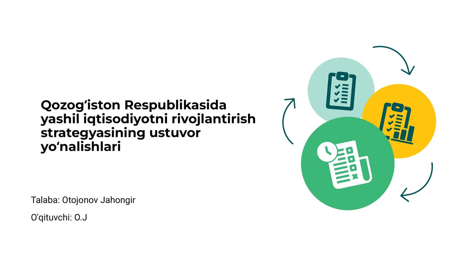 Yashil Iqtisodiyotni Rivojlantirish 1