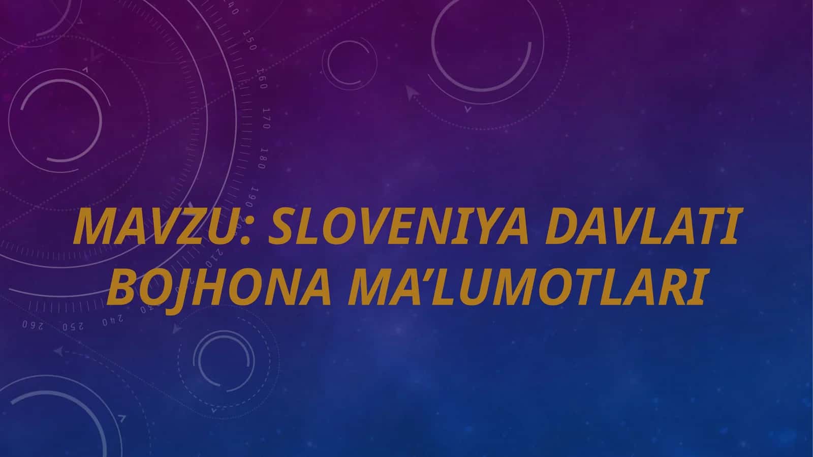 Sloveniya davlati bojhona ma’lumotlari 1