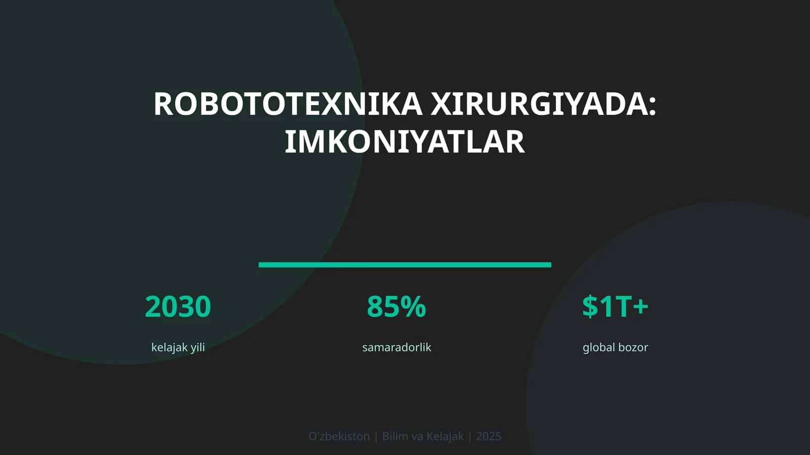 Robototexnika xirurgiyada: imkoniyatlar 1