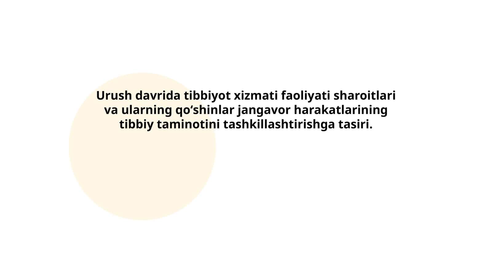 Urush Davrida Tibbiyot Xizmati Faoliyati 1