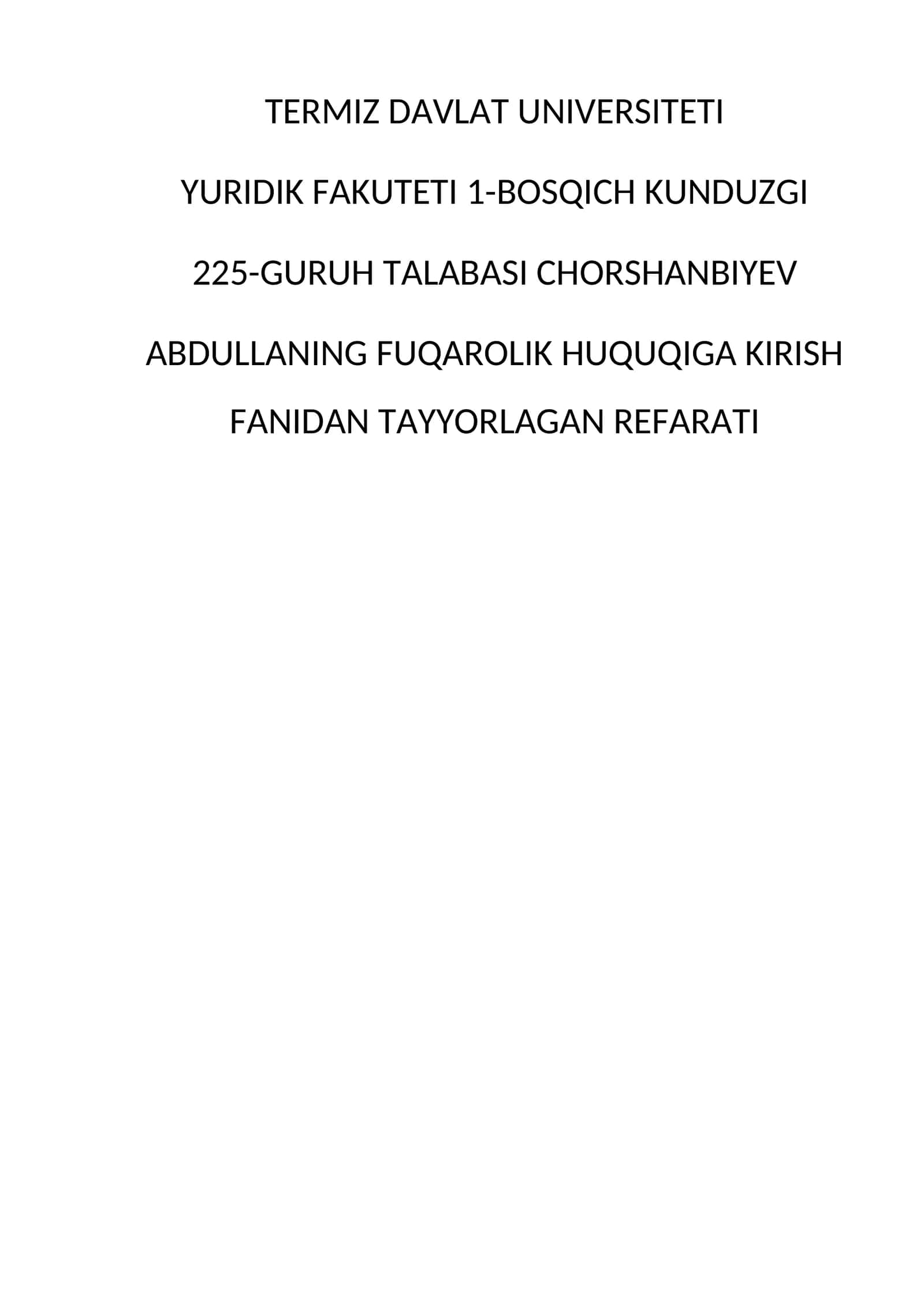 Majburiyatlar bekor bo'lishi 1
