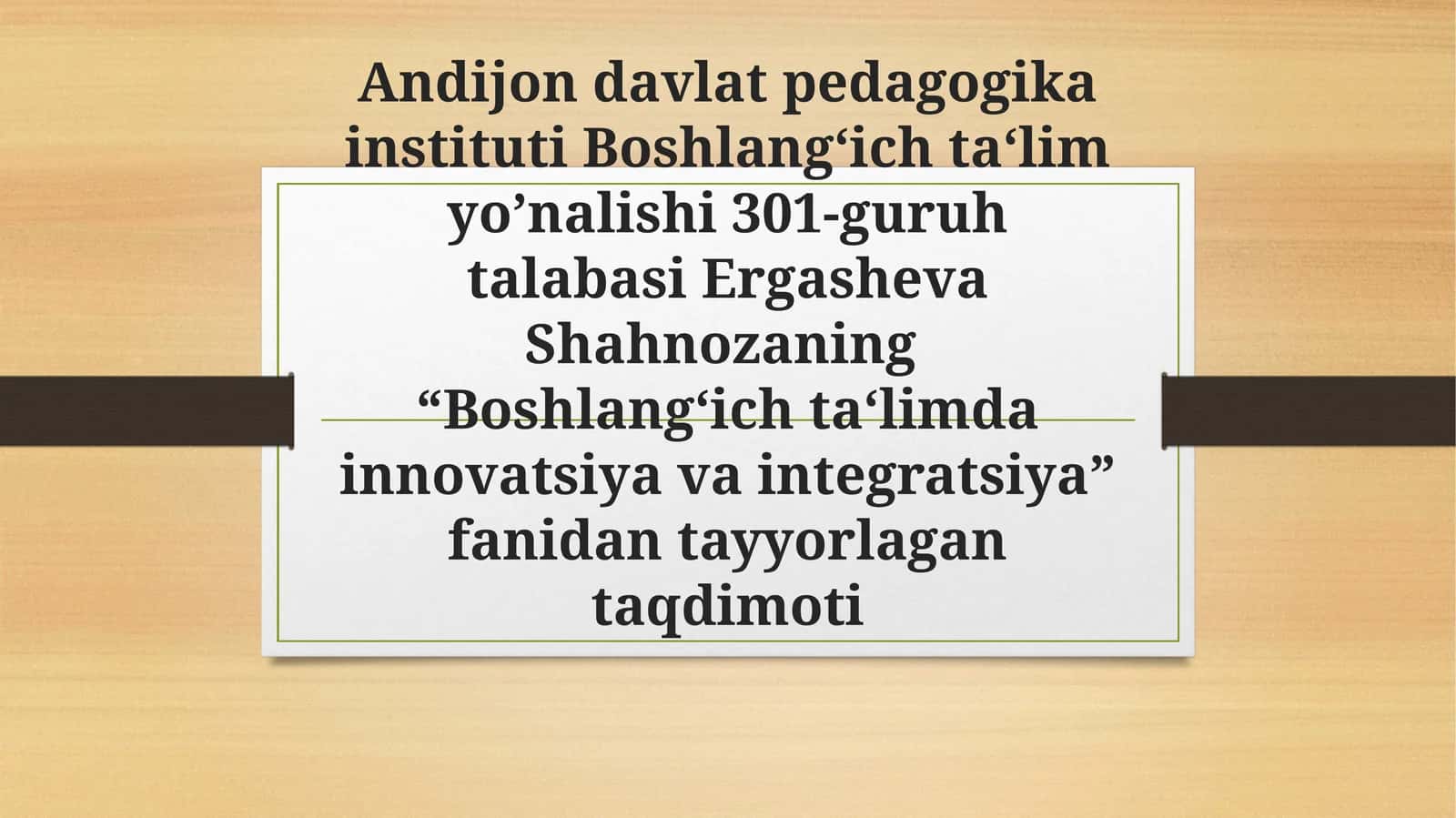 Ona tili darslaridainnovatsiyava integratsiya asosida o‘quvchilarningnutqiykompetensiyalaridanyozishni rivojlantirish texnologiyalari 1