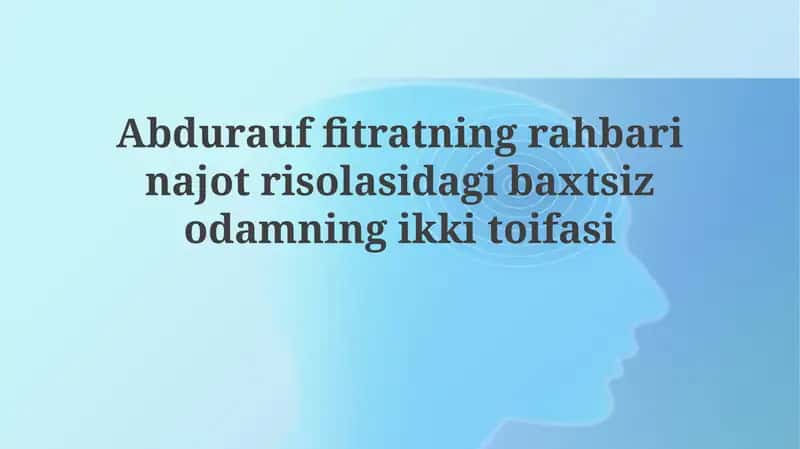 Abdurauf Fitratning Najot Risolasi 1