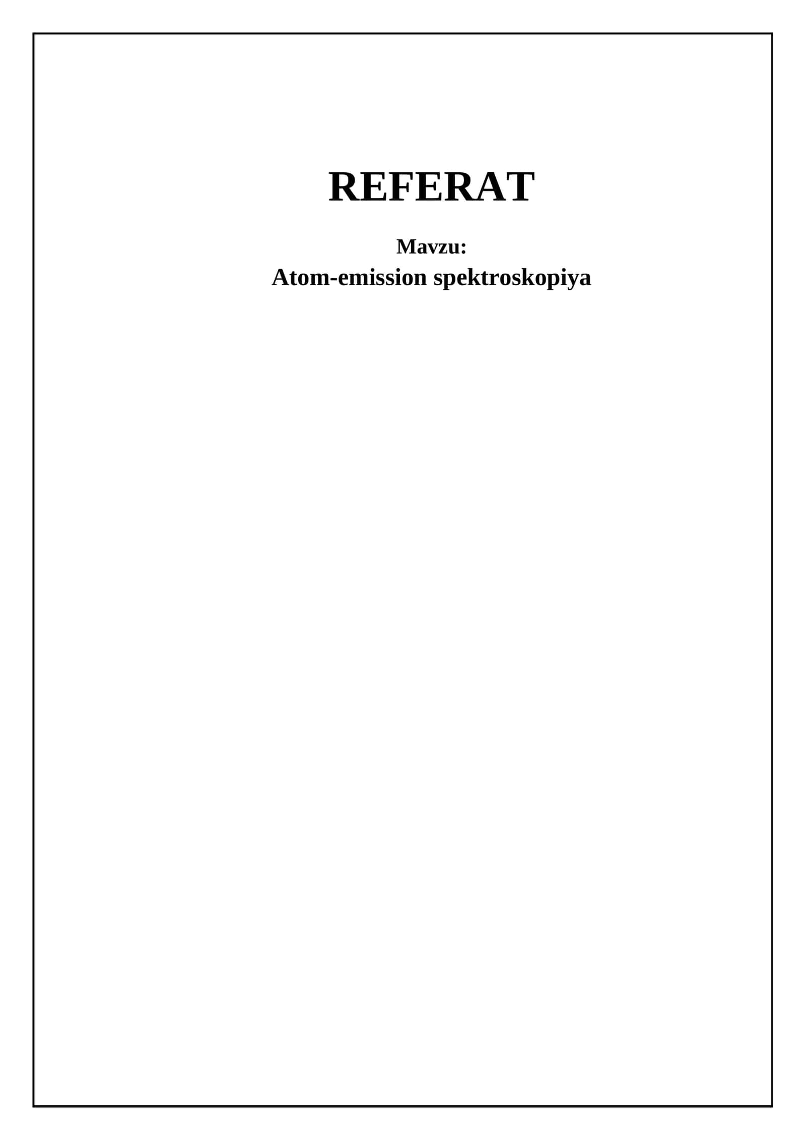 Atom-emission spektroskopiya 1