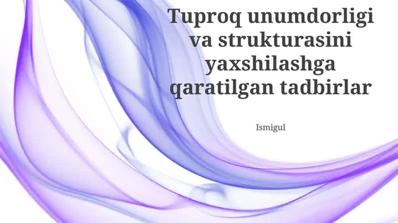 Qoplovchi ekinlar texnologiyalari 1