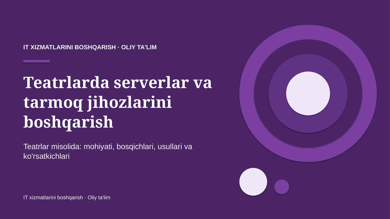 teatrlarda serverlar va tarmoq jihozlarini boshqarish 3920 1