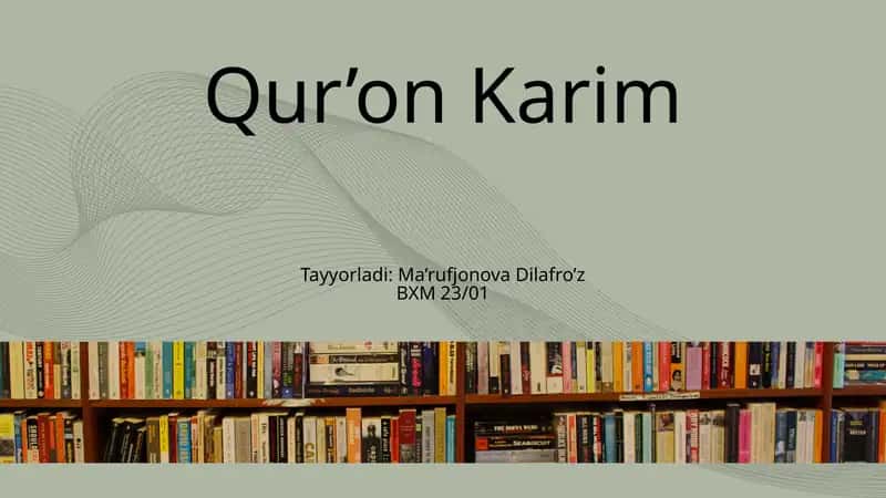 Qur'on Karim 1