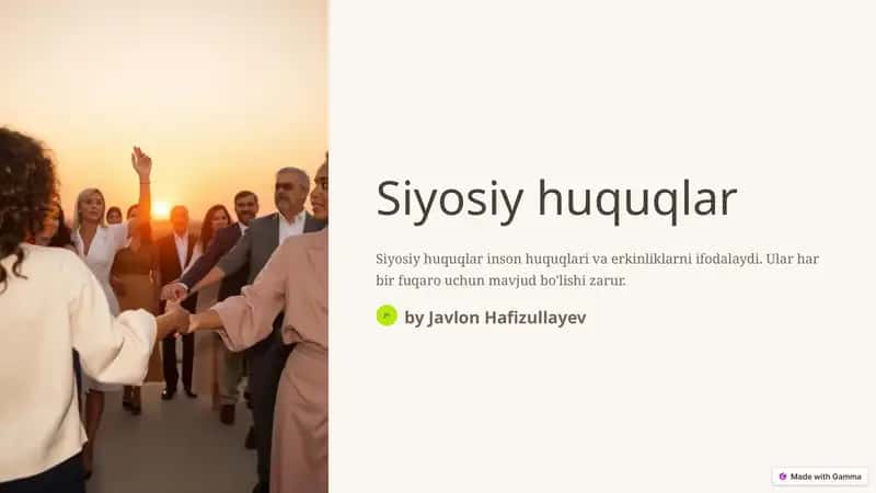 Siyosiy huquqlar 1