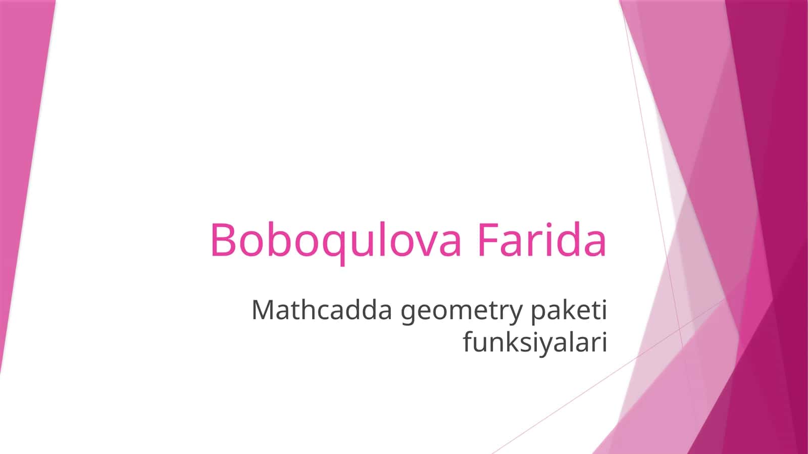 Matematik Geometriya Paketi 1