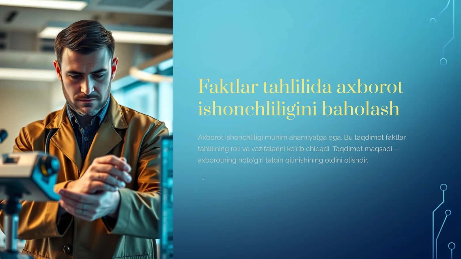 Faktlar tahlilida axborot ishonchliligini baholash 1