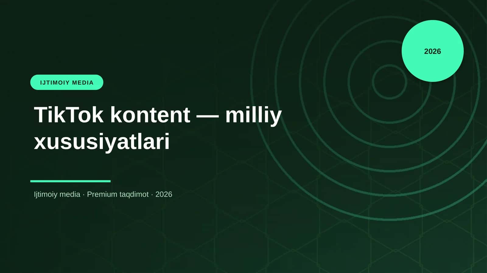 TikTok kontent — milliy xususiyatlari 1