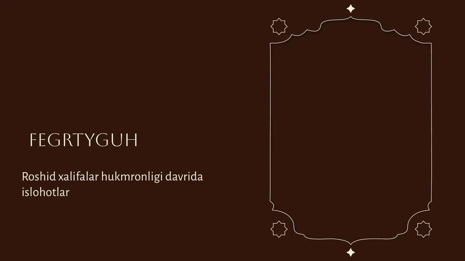 Roshid xalifalar hukmronligi davrida islohotlar 1