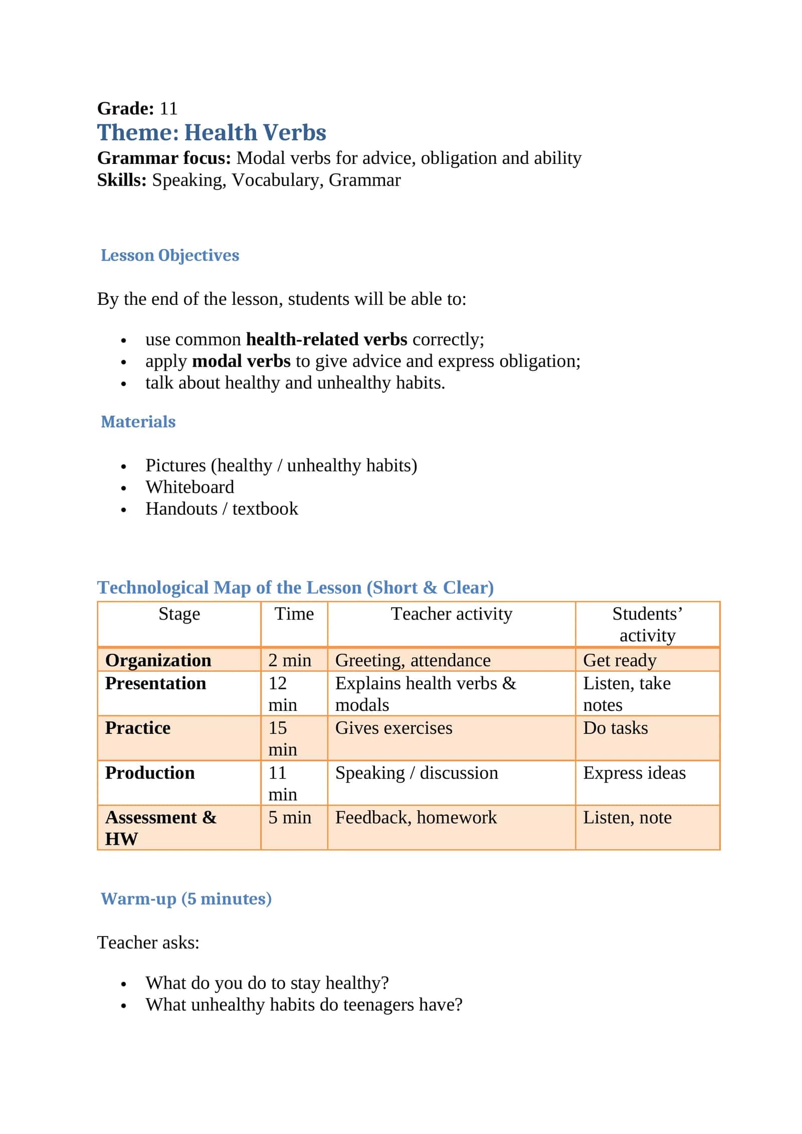 Health Verbs 1