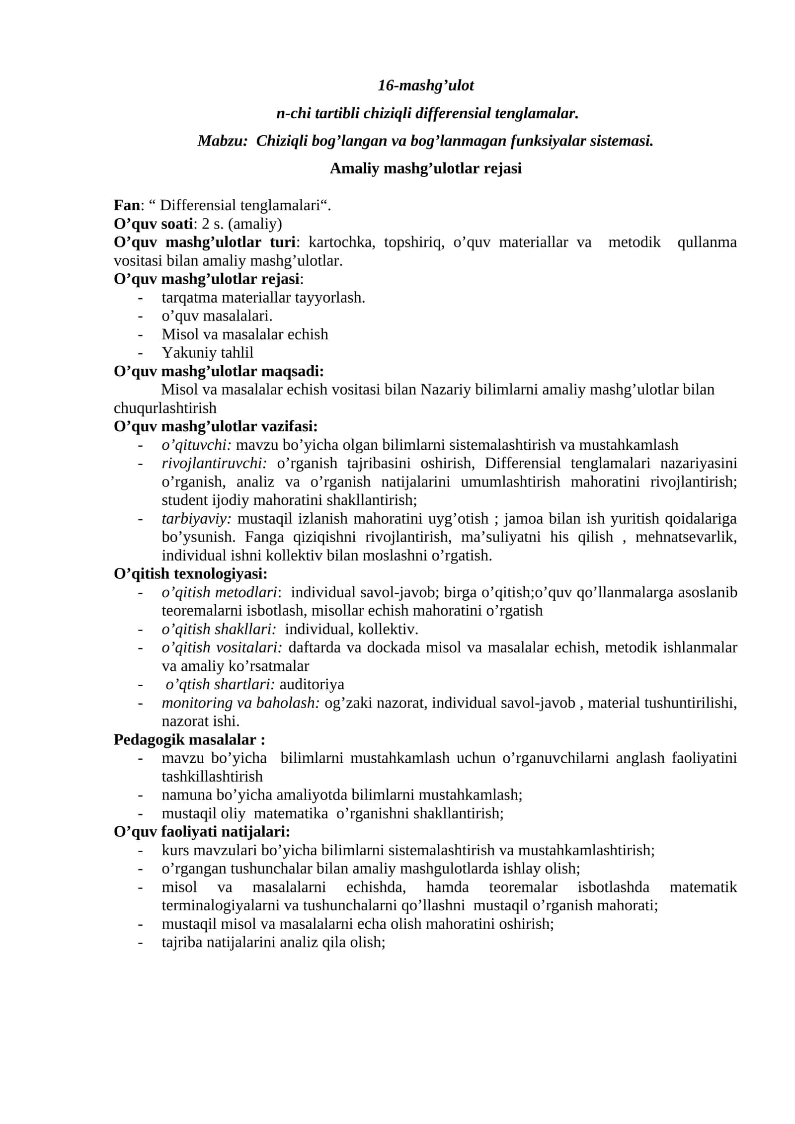 Differensial tenglamalari 1