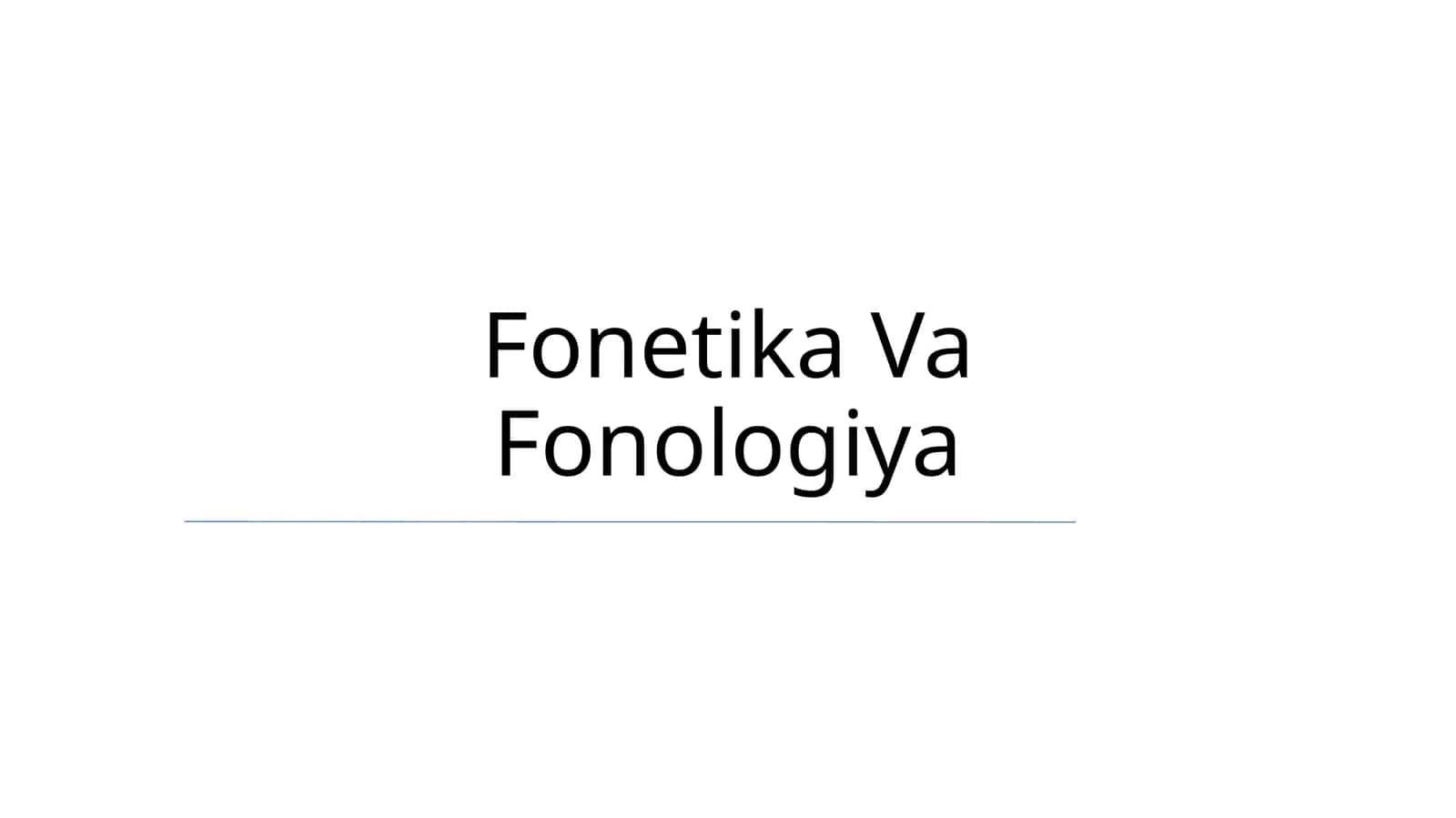 Fonetika Va Fonologiya 1