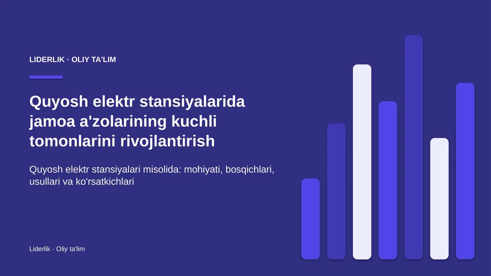quyosh elektr stansiyalarida jamoa a'zolarining kuchli tomonlarini rivojlantirish 9602 1