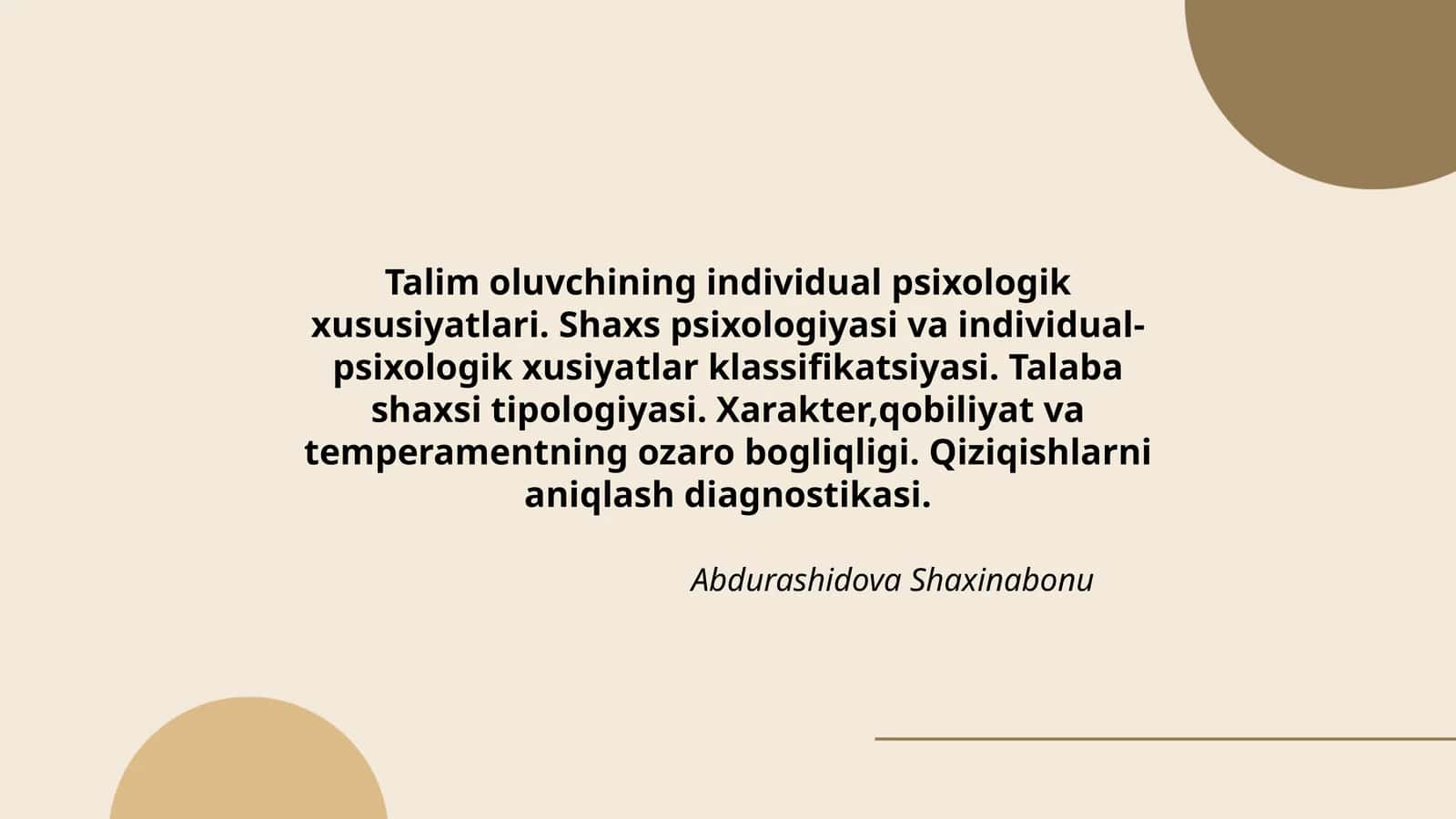 Talim oluvchining individual psixologik xususiyatlari 1