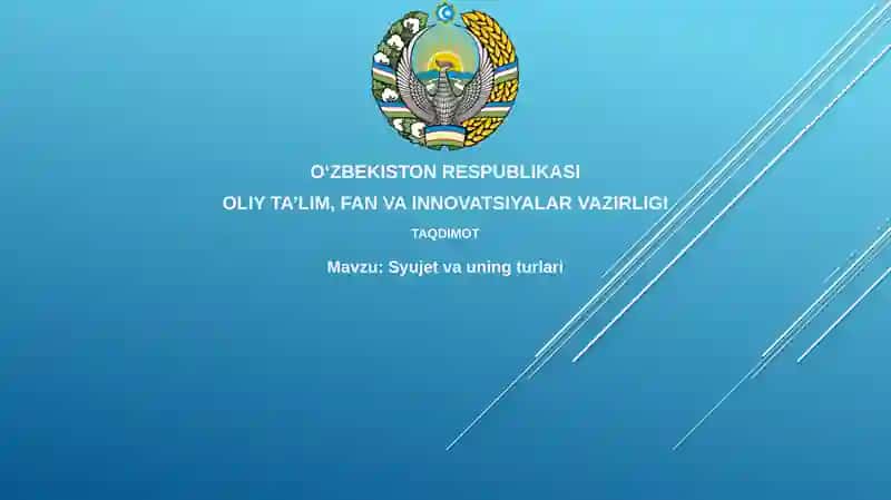 Syujet va uning turlari