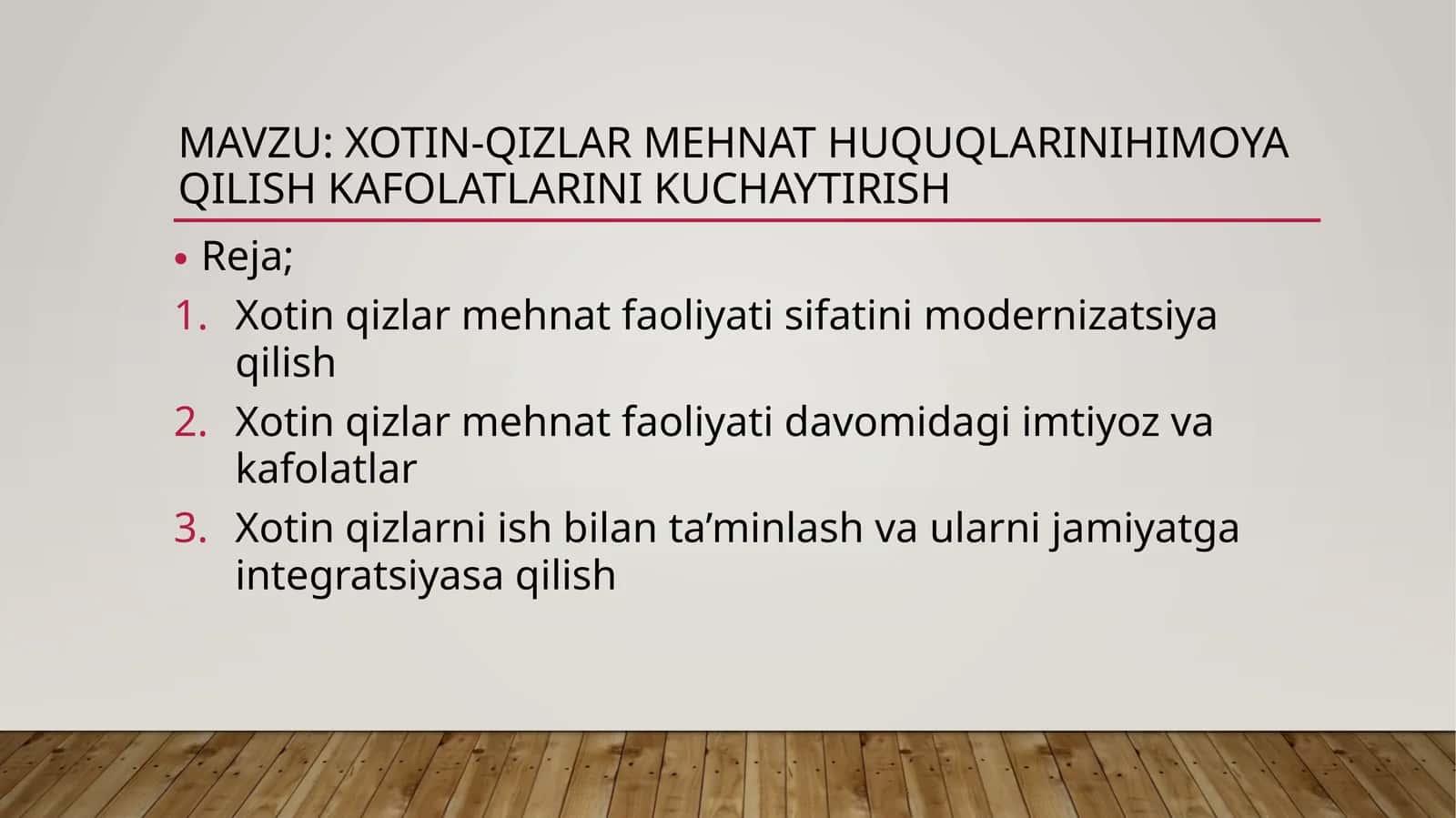 xotin-qizlar mehnat huquqlarinihimoya qilish kafolatlarini kuchaytirish 1