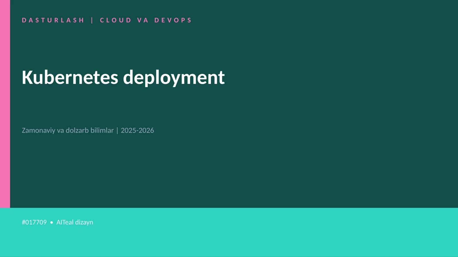 Kubernetes deployment 1