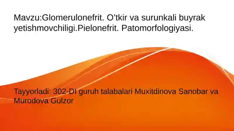 Glomerulonefrit