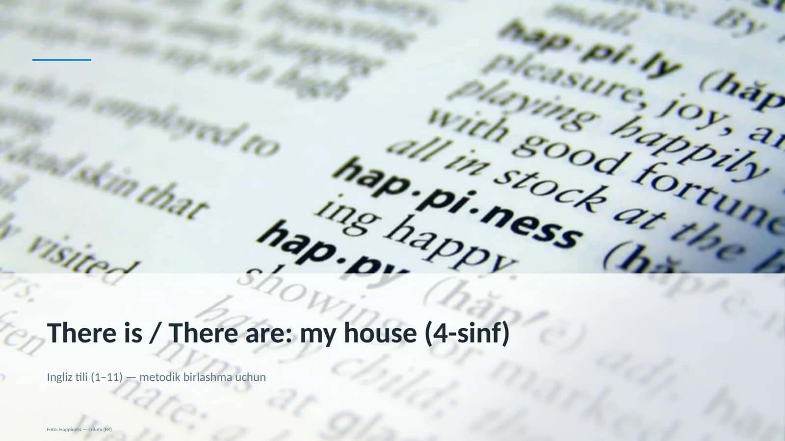 There is / There are: my house (4-sinf) 1