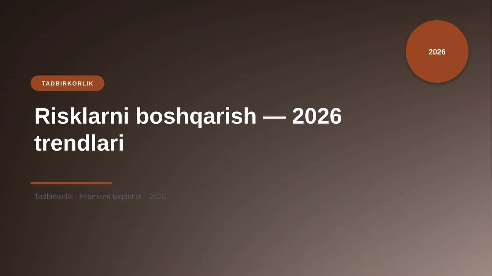 Risklarni boshqarish — 2026 trendlari 1