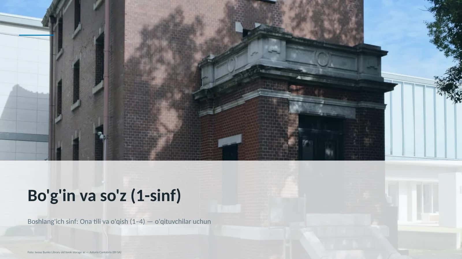 Bo'g'in va so'z (1-sinf) 1