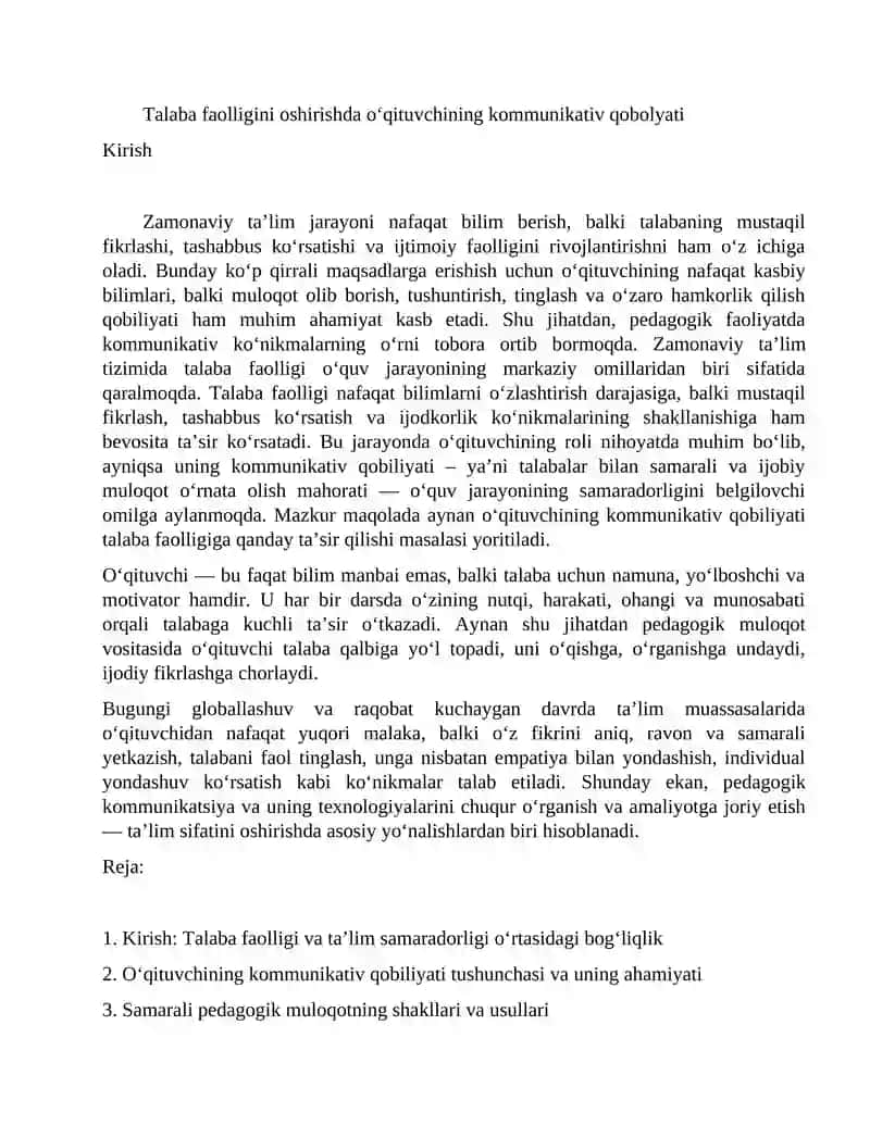 O‘qituvchining kommunikativ qobolyati 1