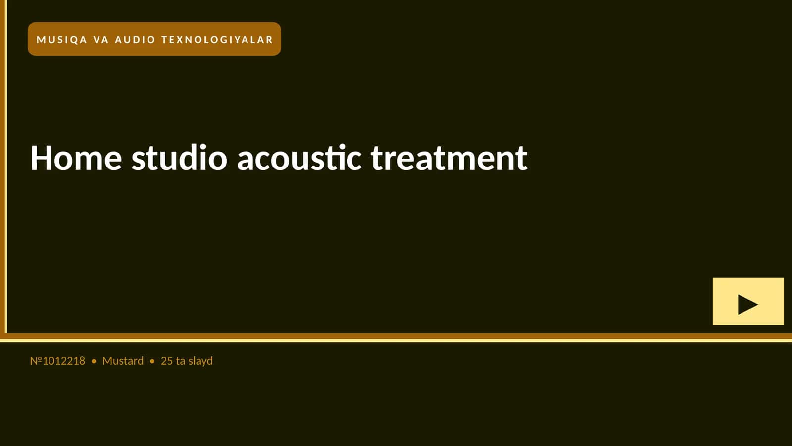 Home studio acoustic treatment 1